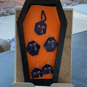 Chucky and Chucky’s bride necklace and earrings set